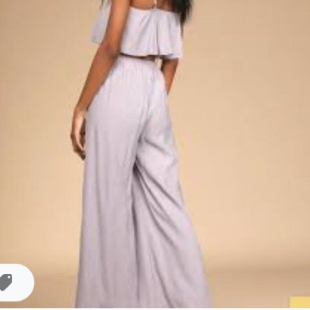 NWT LULUS Flowing Lilac Wide Leg Pants Size Large